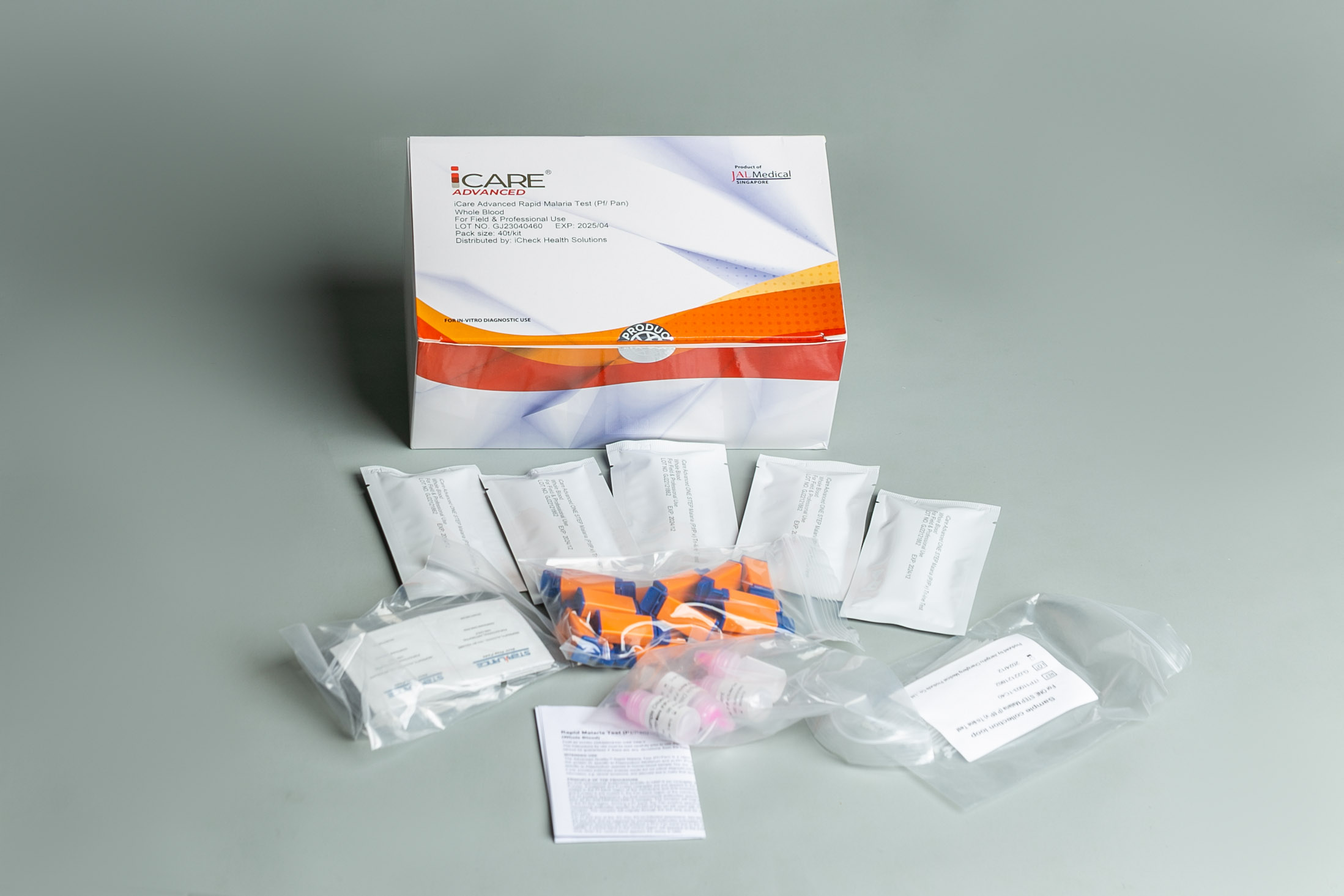 ICare Advanced Rapid Malaria Test (Pf/Pan)  Whole Blood For Field & Professional Use LOT NO. GJ23040460